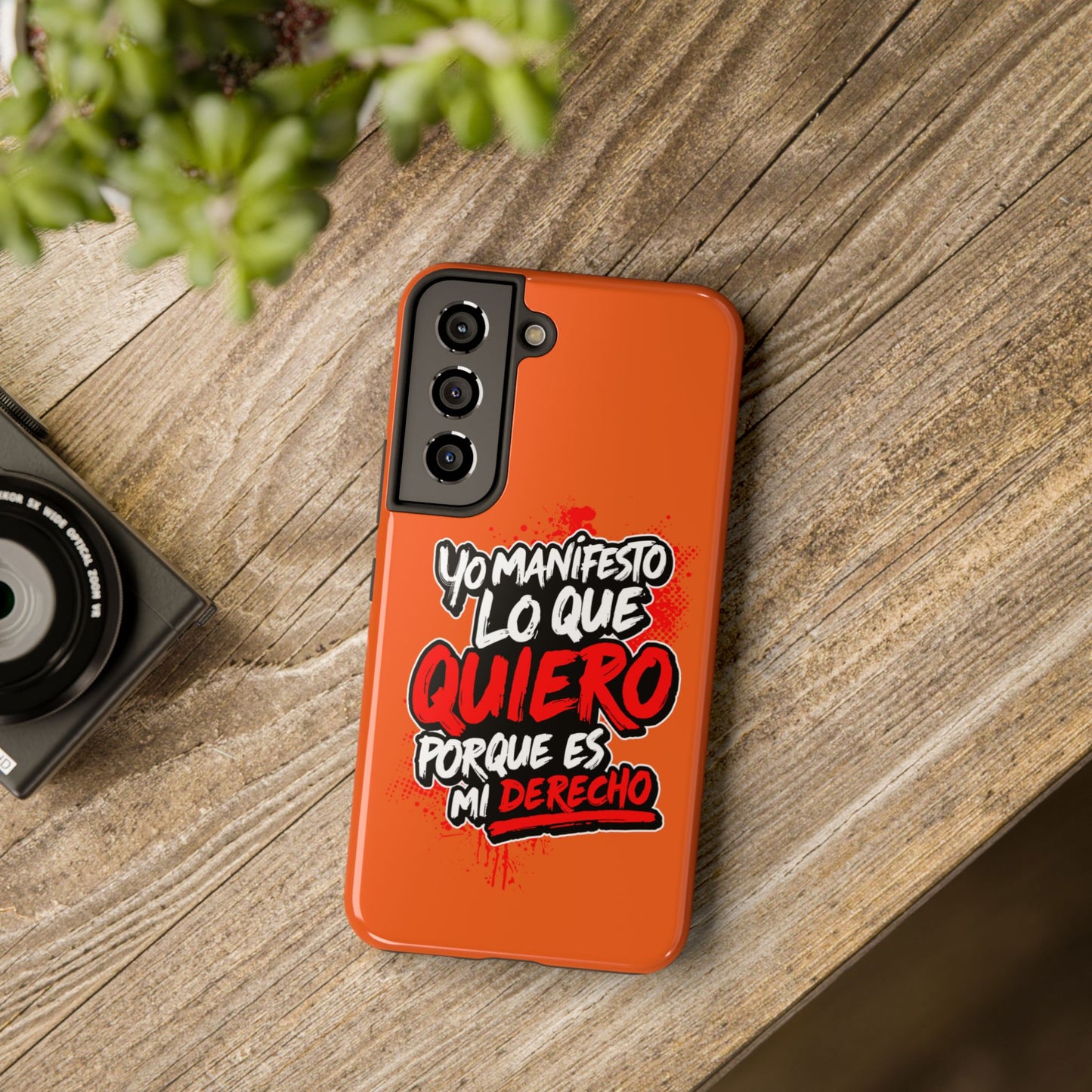 Funda para teléfono "Yo manifiesto lo que quiero" - Naranja