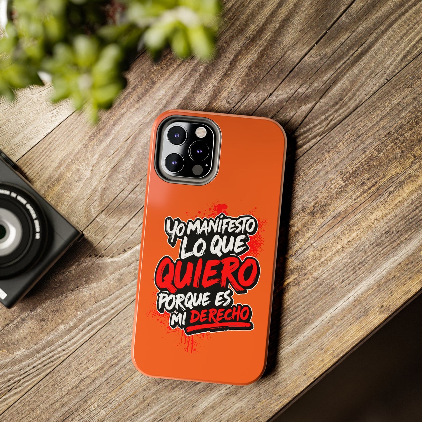 Funda para teléfono "Yo manifiesto lo que quiero" - Naranja