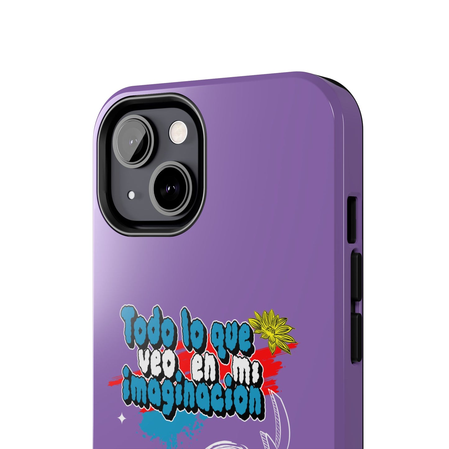 Funda para teléfono "Todo lo que veo en mi imaginación" - Lila