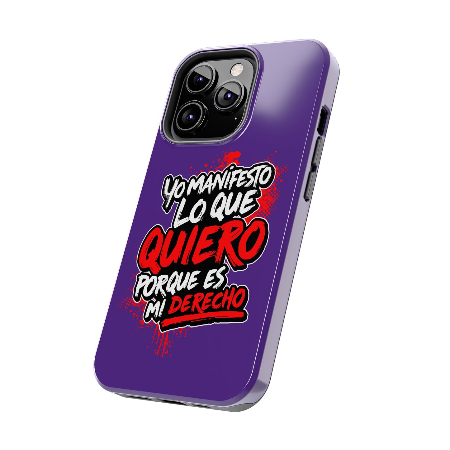 Funda para teléfono "Yo manifiesto lo que quiero" - Violeta