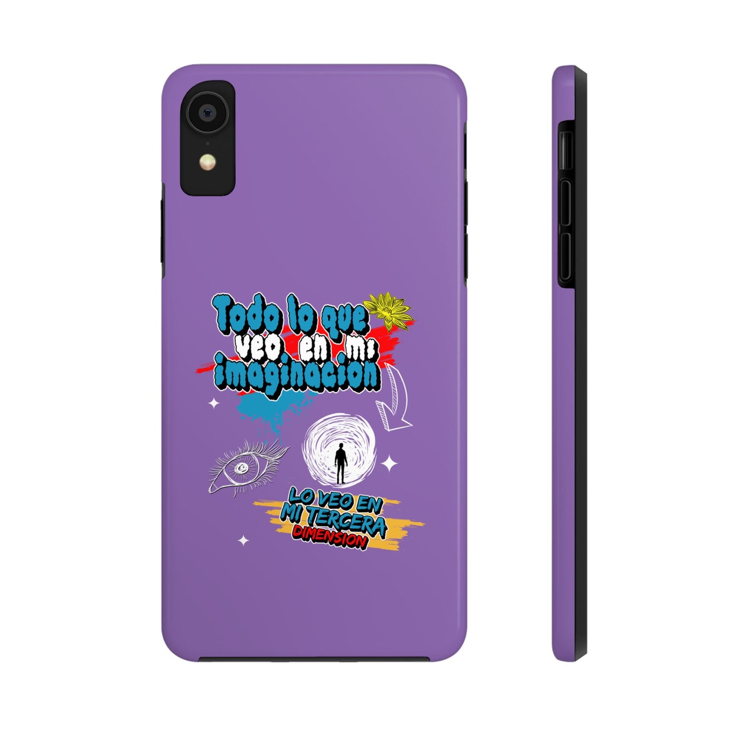 Funda para teléfono "Todo lo que veo en mi imaginación" - Lila