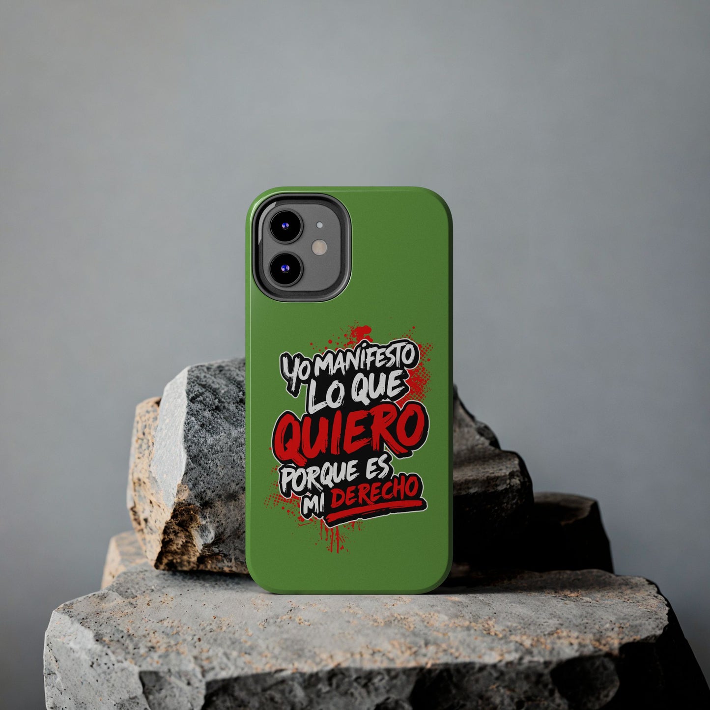Funda para teléfono "Yo manifiesto lo que quiero" - Verde