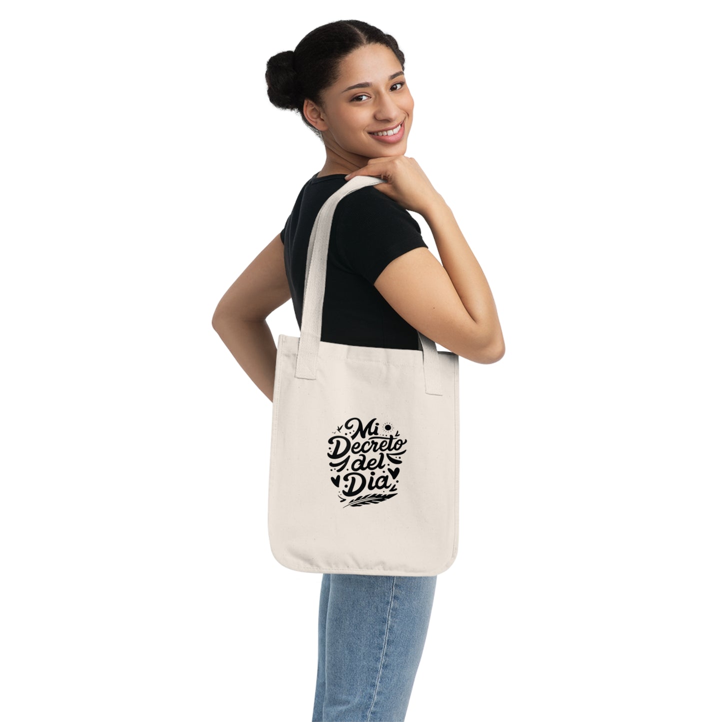 Organic Canvas Tote Bag "Mi decreto del día" - Celes Manifestación