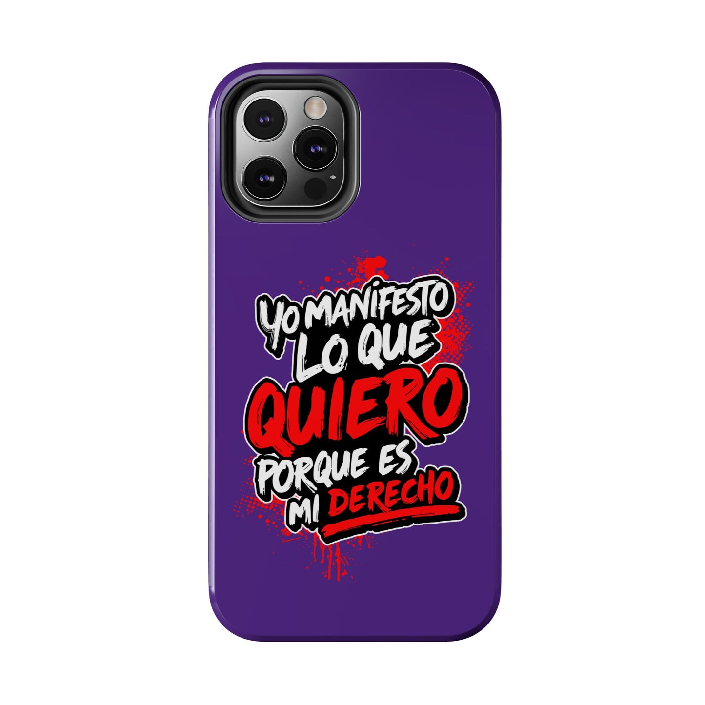 Funda para teléfono "Yo manifiesto lo que quiero" - Violeta