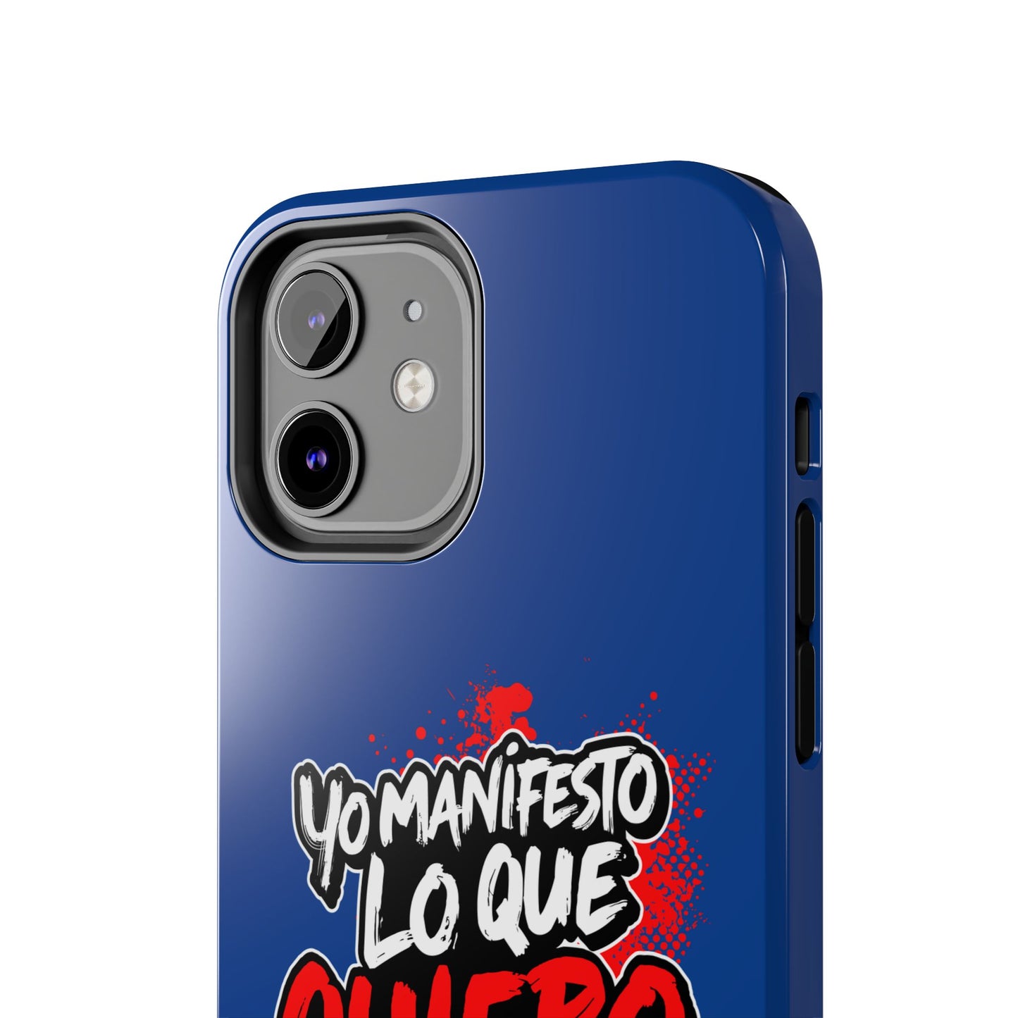 Funda para teléfono "Yo manifiesto lo que quiero" - Azul