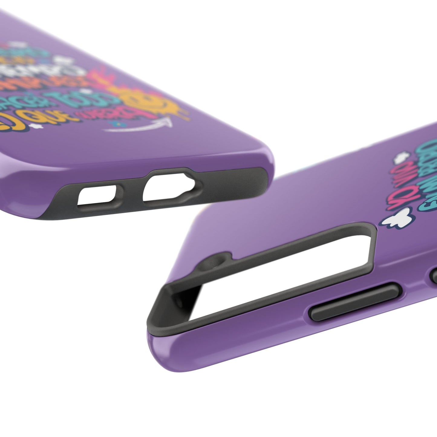 Funda para teléfono "Yo vivo en propio espacio y tiempo" - Lila