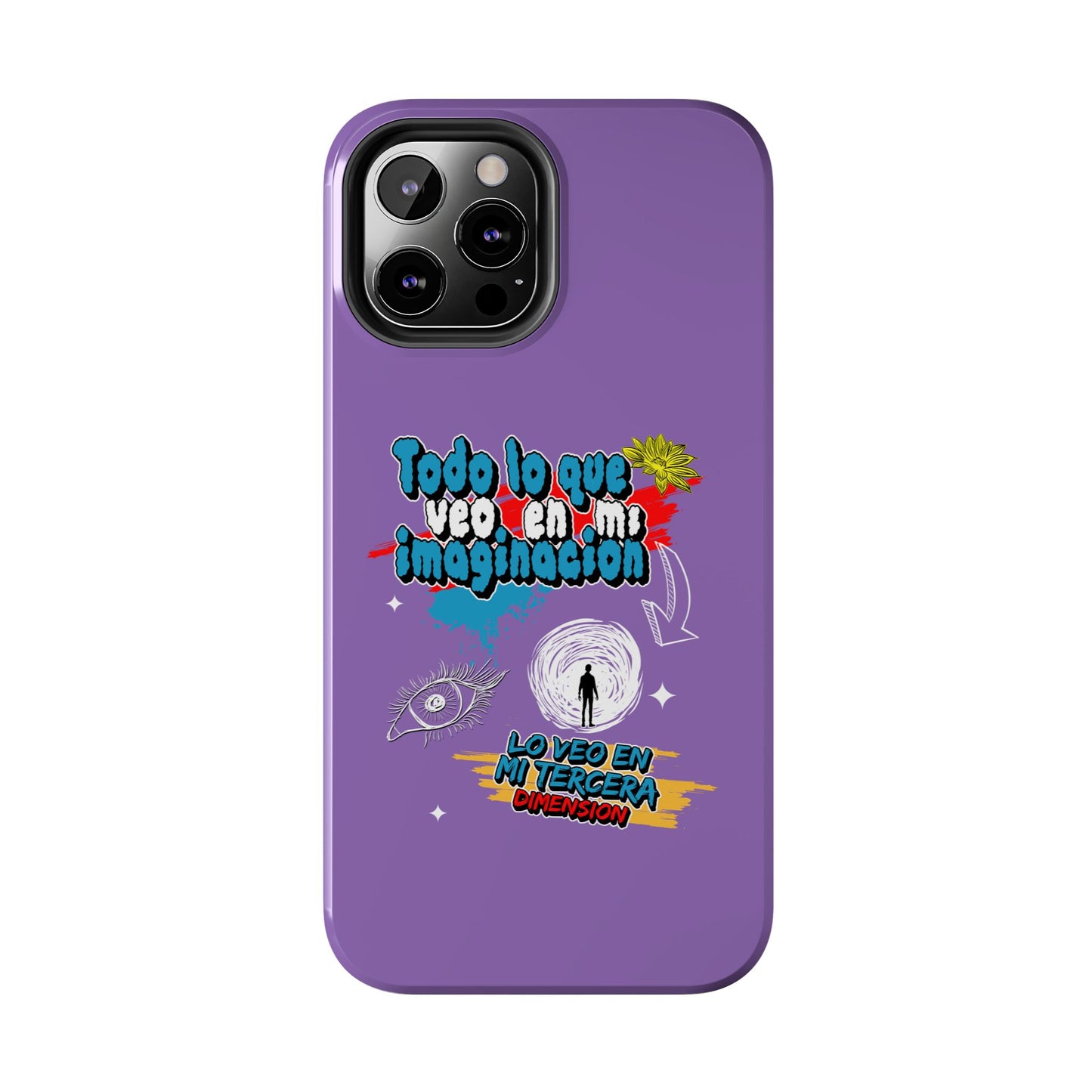 Funda para teléfono "Todo lo que veo en mi imaginación" - Lila