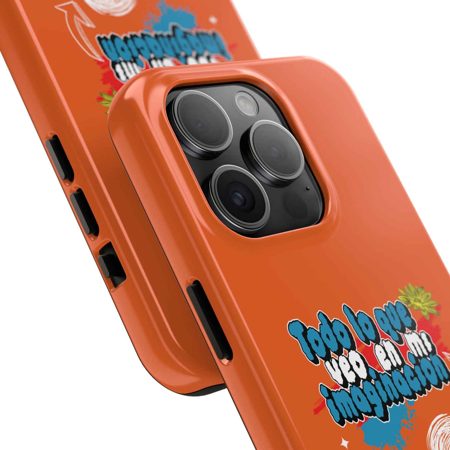 Funda para teléfono "Todo lo que veo en mi imaginación" - Naranja