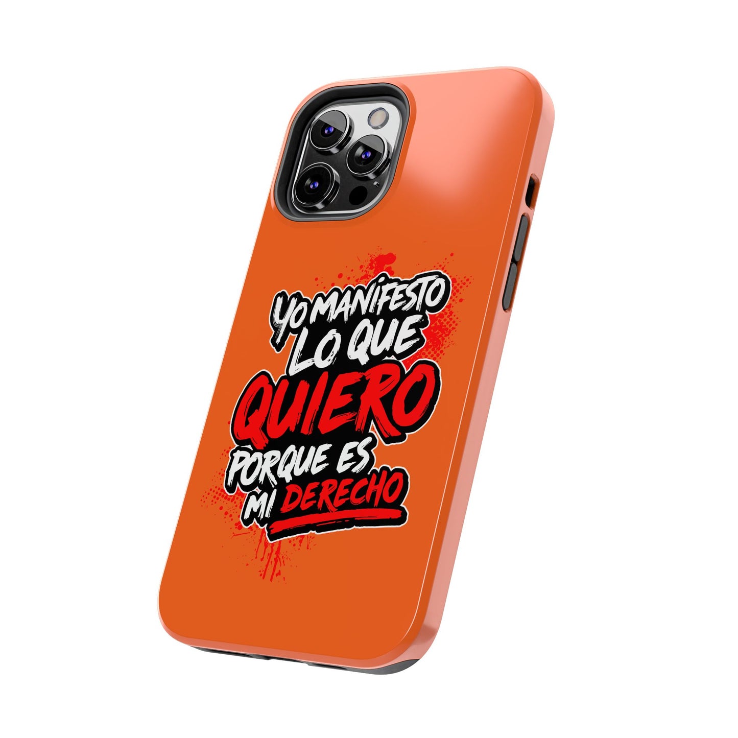 Funda para teléfono "Yo manifiesto lo que quiero" - Naranja
