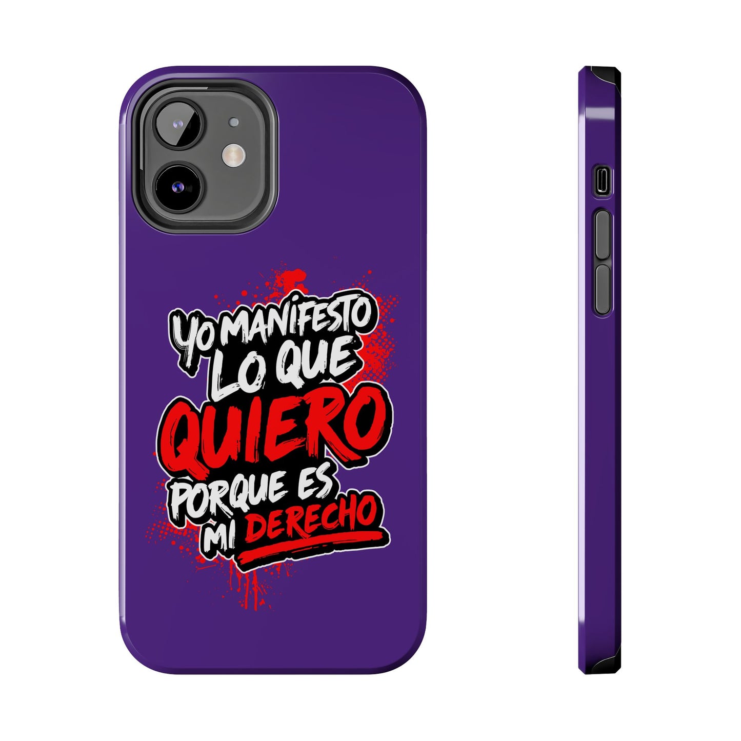 Funda para teléfono "Yo manifiesto lo que quiero" - Violeta