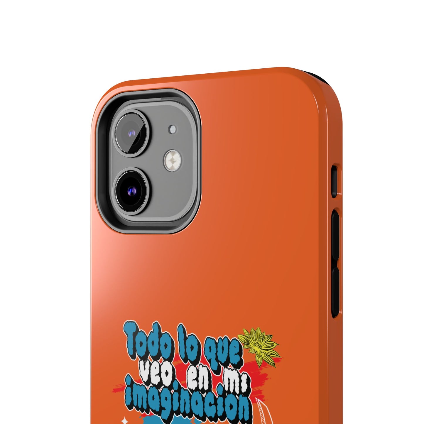 Funda para teléfono "Todo lo que veo en mi imaginación" - Naranja