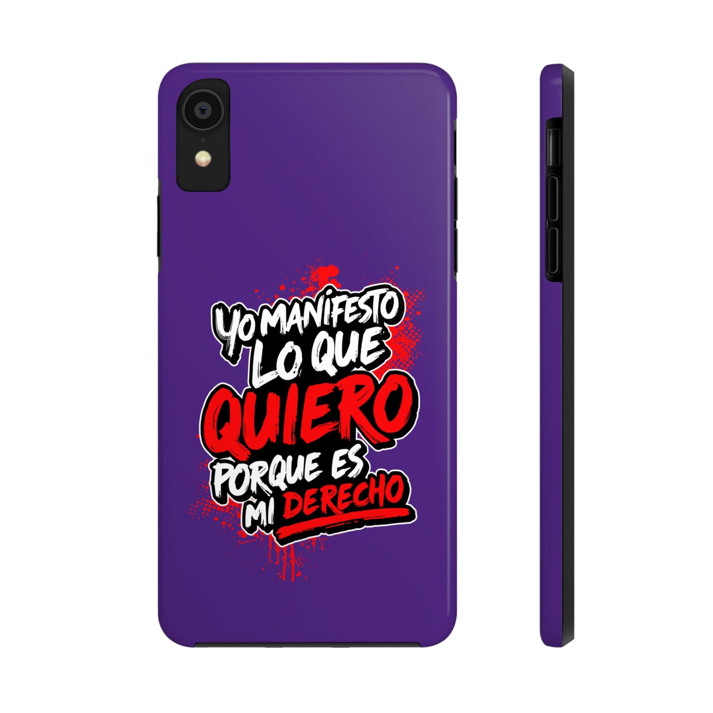 Funda para teléfono "Yo manifiesto lo que quiero" - Violeta