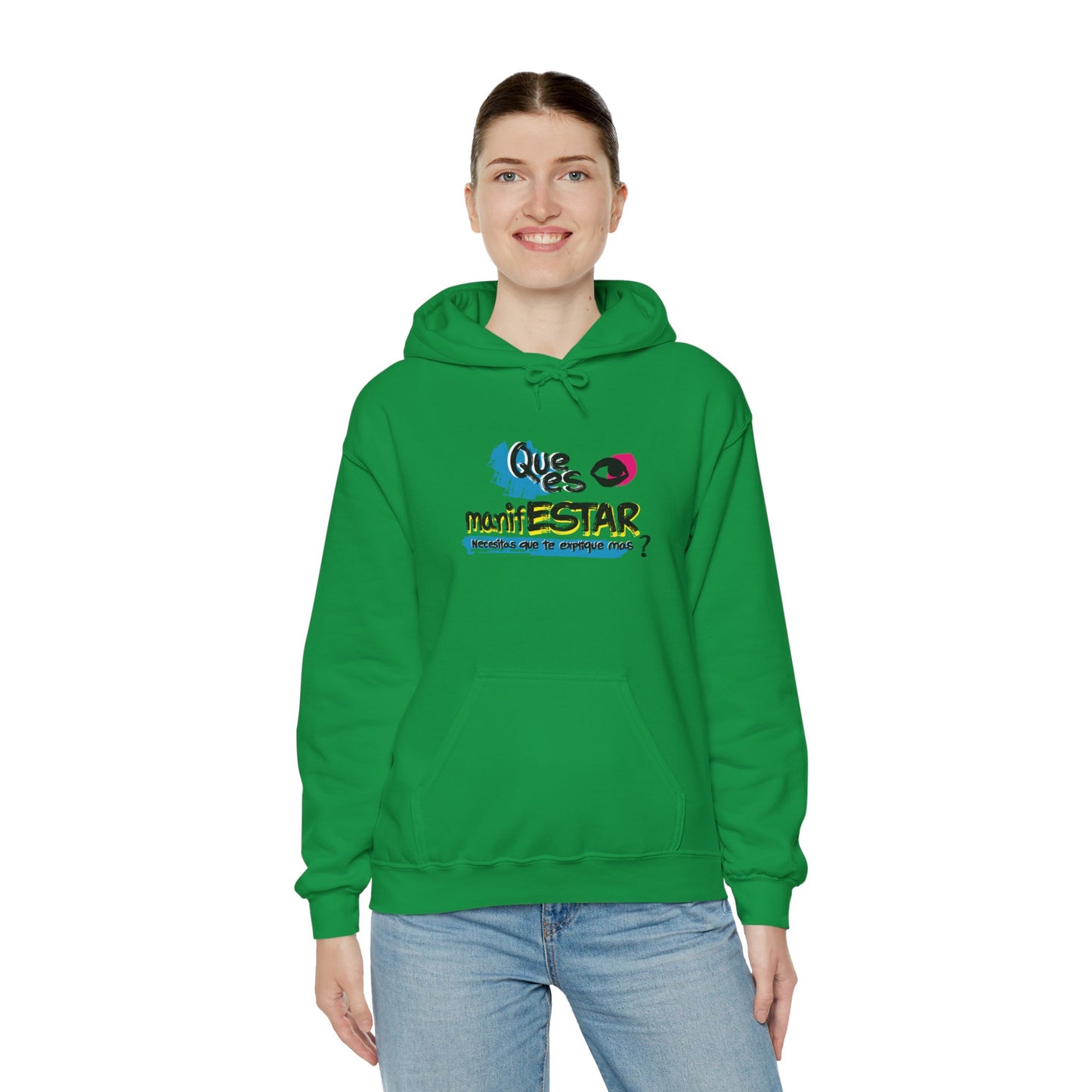 Sudadera con capucha unisex Heavy Blend™ - "¿Qué es manifestar?"