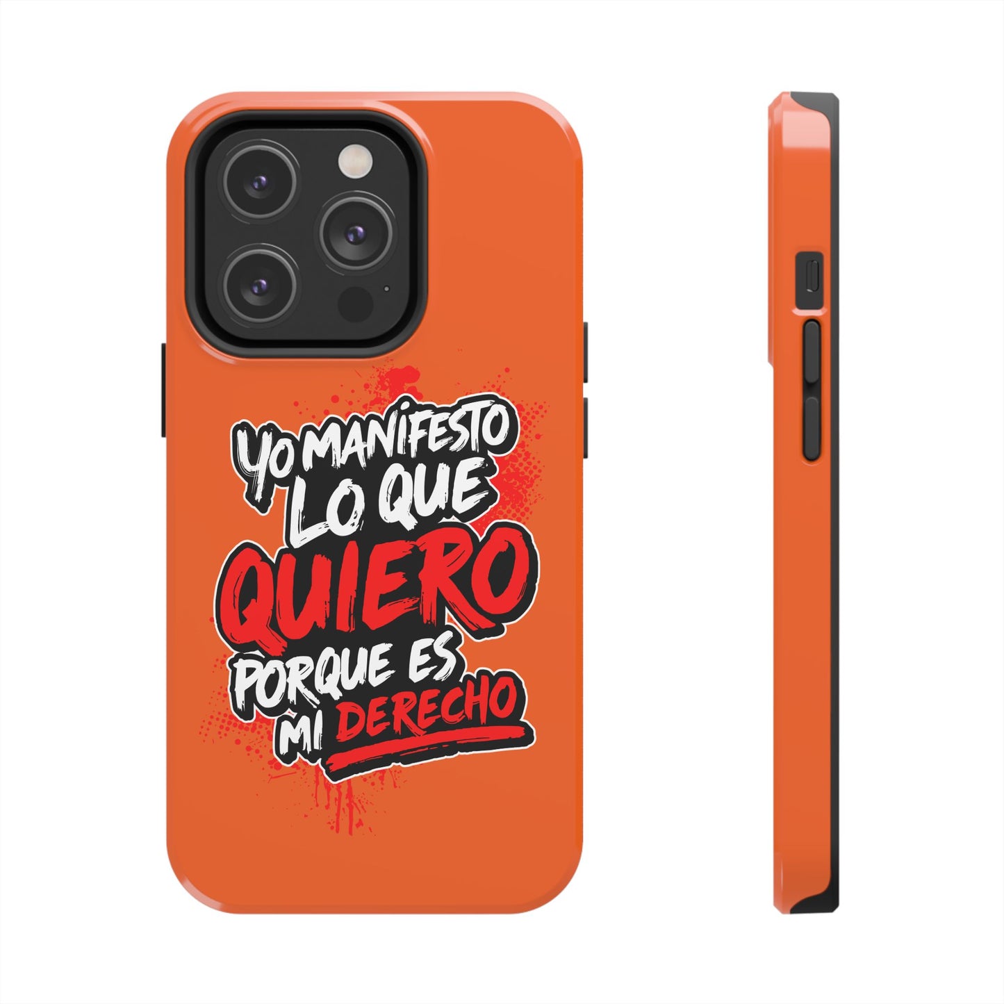 Funda para teléfono "Yo manifiesto lo que quiero" - Naranja