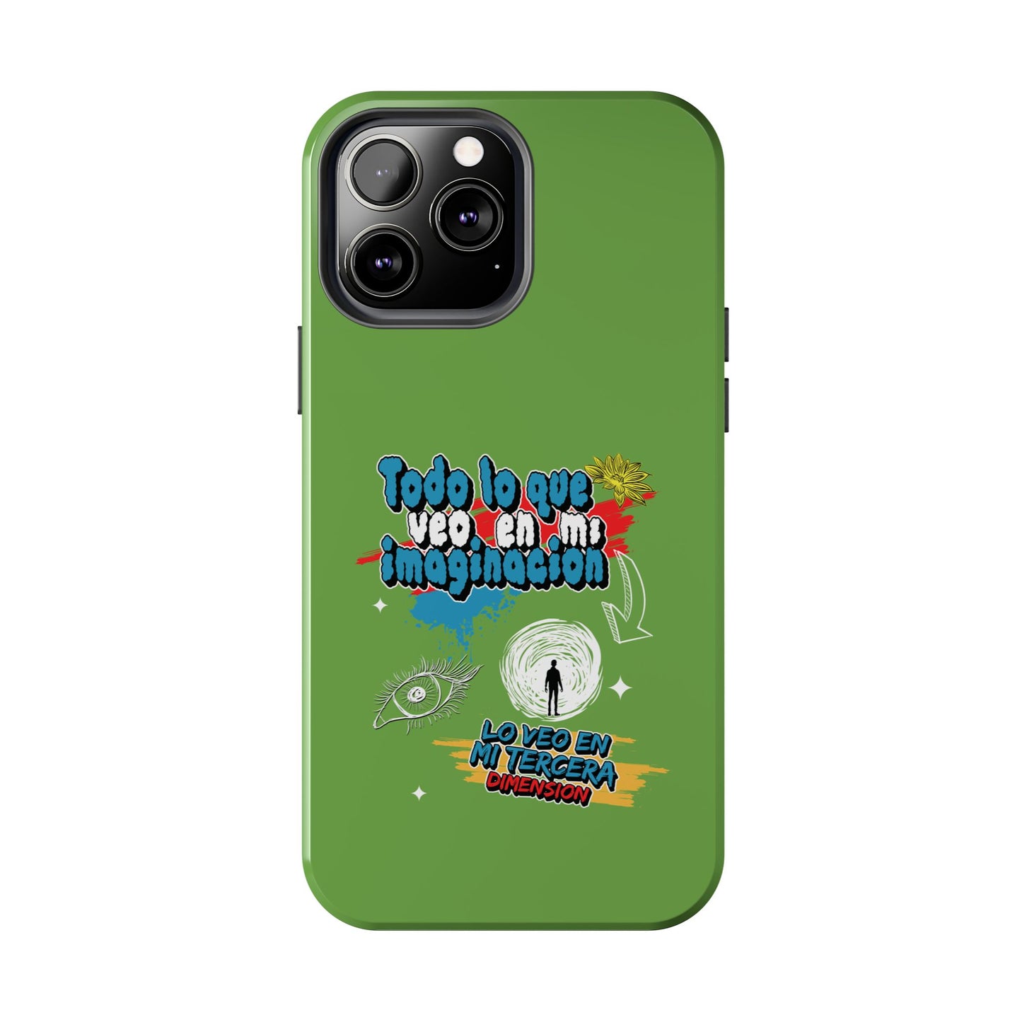 Funda para teléfono "Todo lo que veo en mi imaginación" - Verde