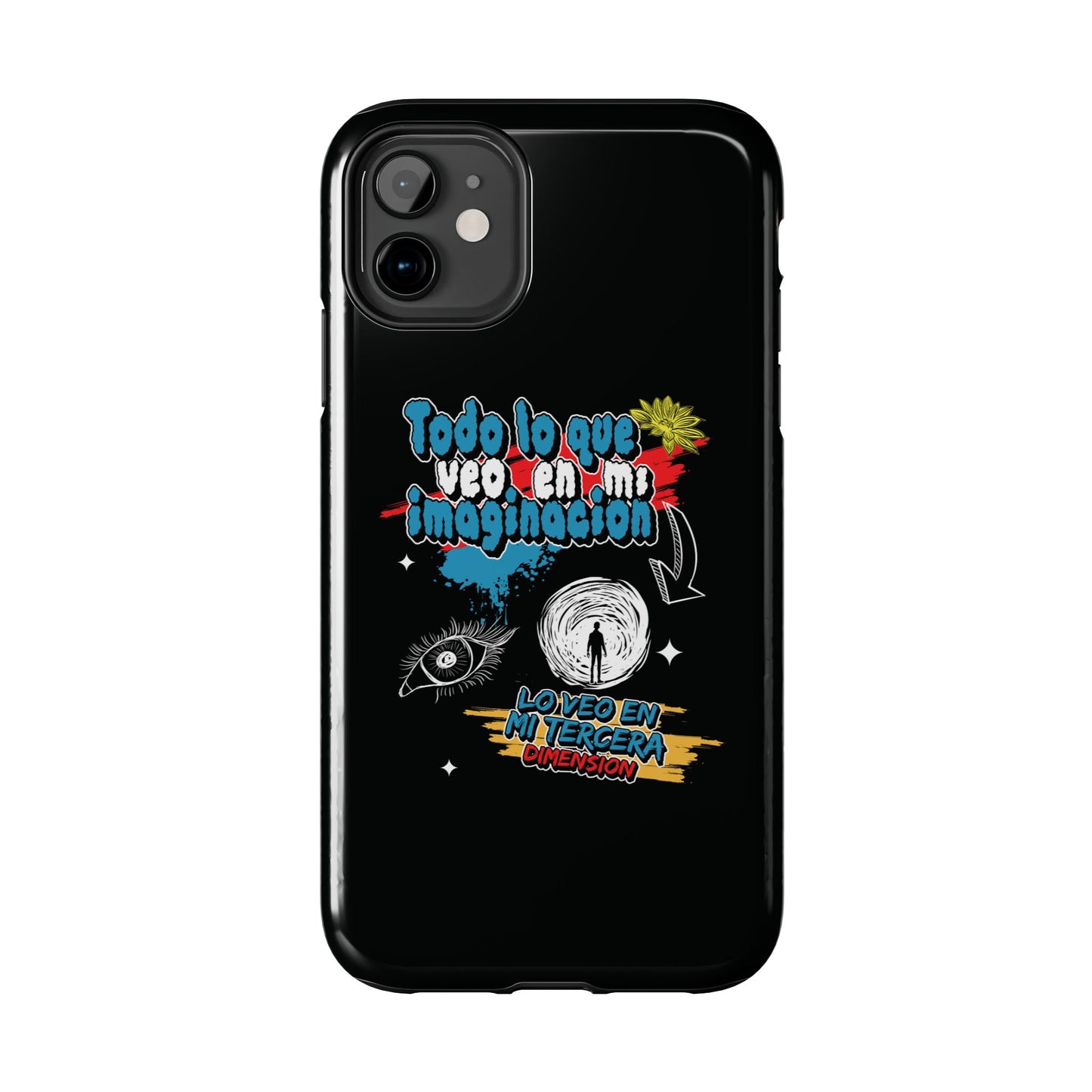 Funda para teléfono "Todo lo que veo en mi imaginación" - Negro