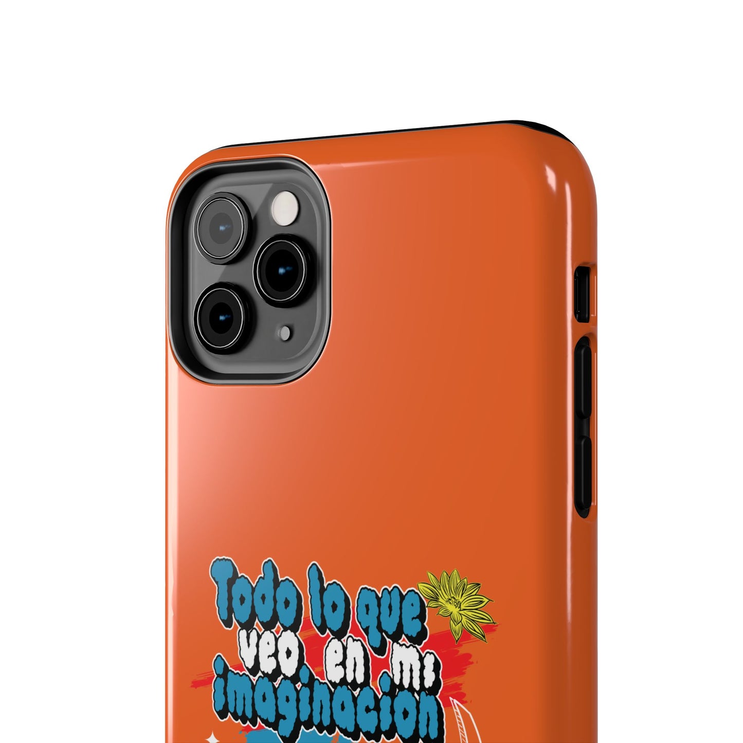 Funda para teléfono "Todo lo que veo en mi imaginación" - Naranja