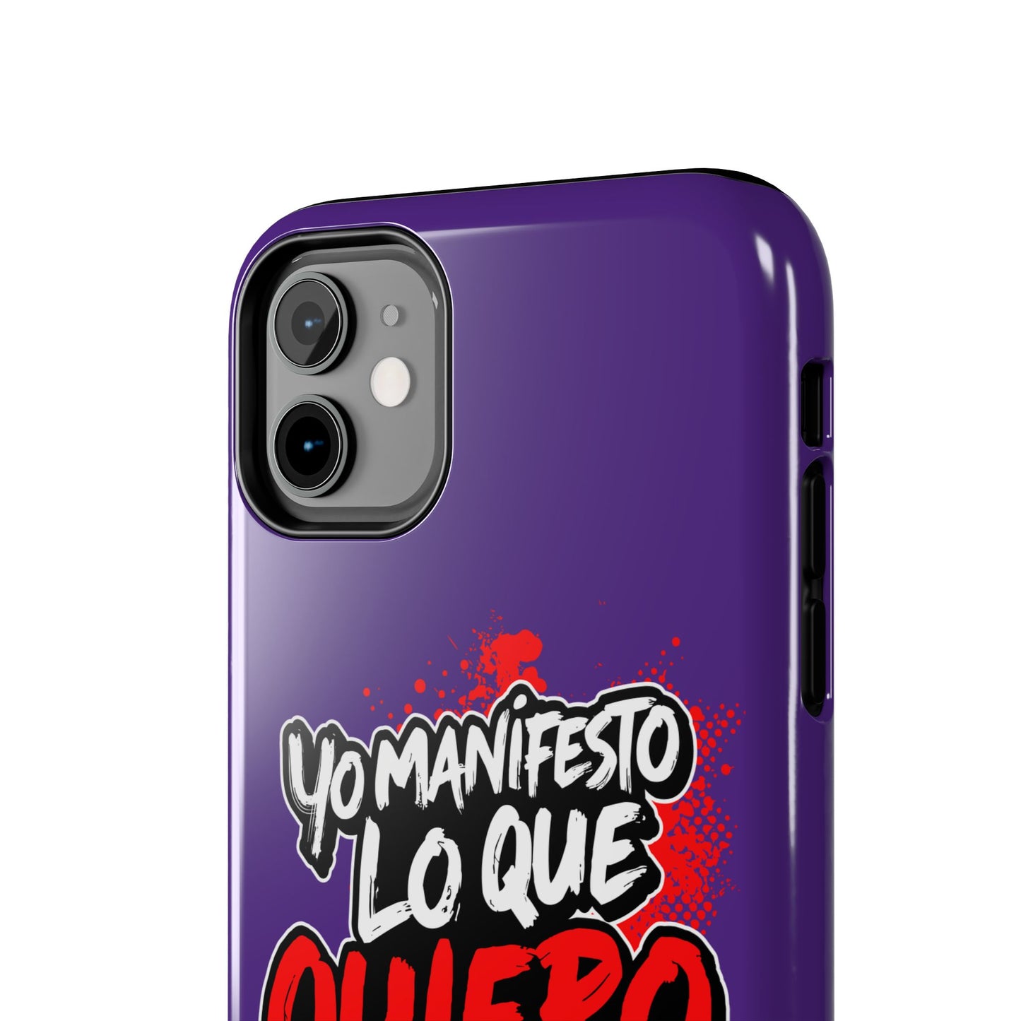 Funda para teléfono "Yo manifiesto lo que quiero" - Violeta