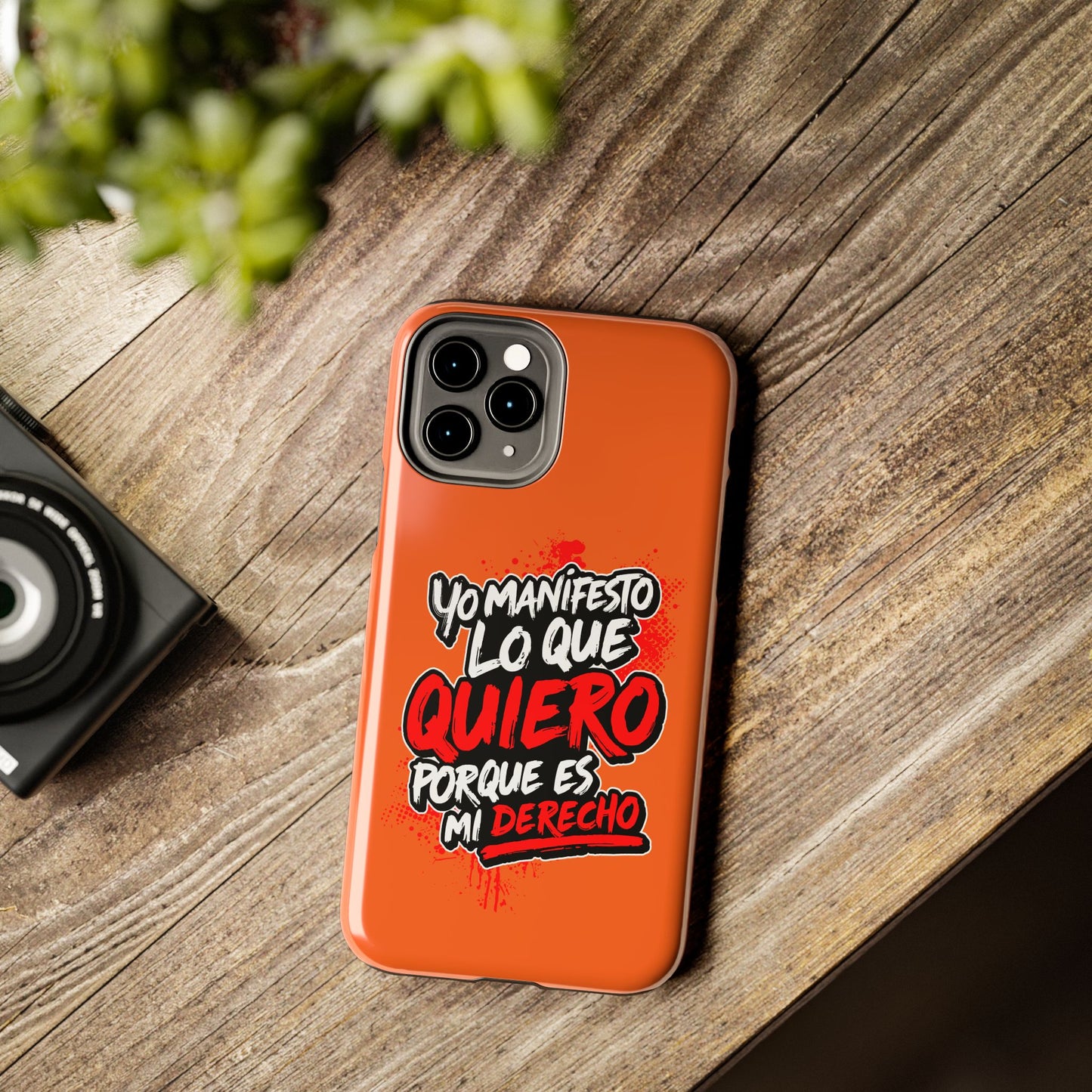 Funda para teléfono "Yo manifiesto lo que quiero" - Naranja