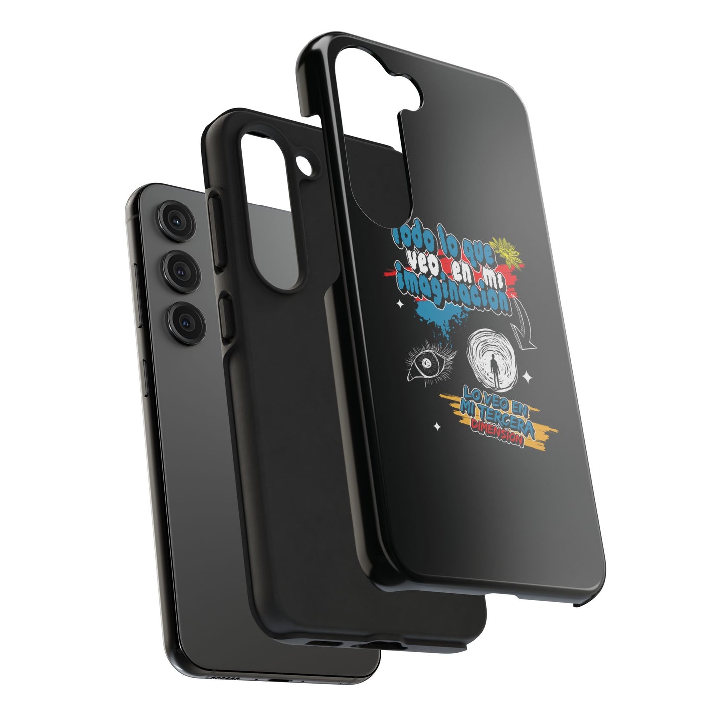 Funda para teléfono "Todo lo que veo en mi imaginación" - Negro