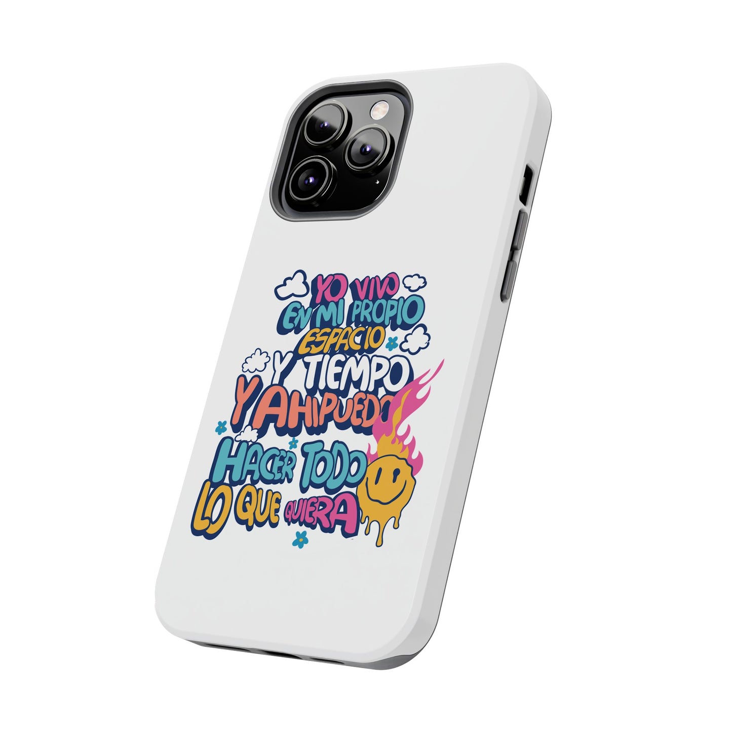 Funda para teléfono "Yo vivo en propio espacio y tiempo" - Blanco
