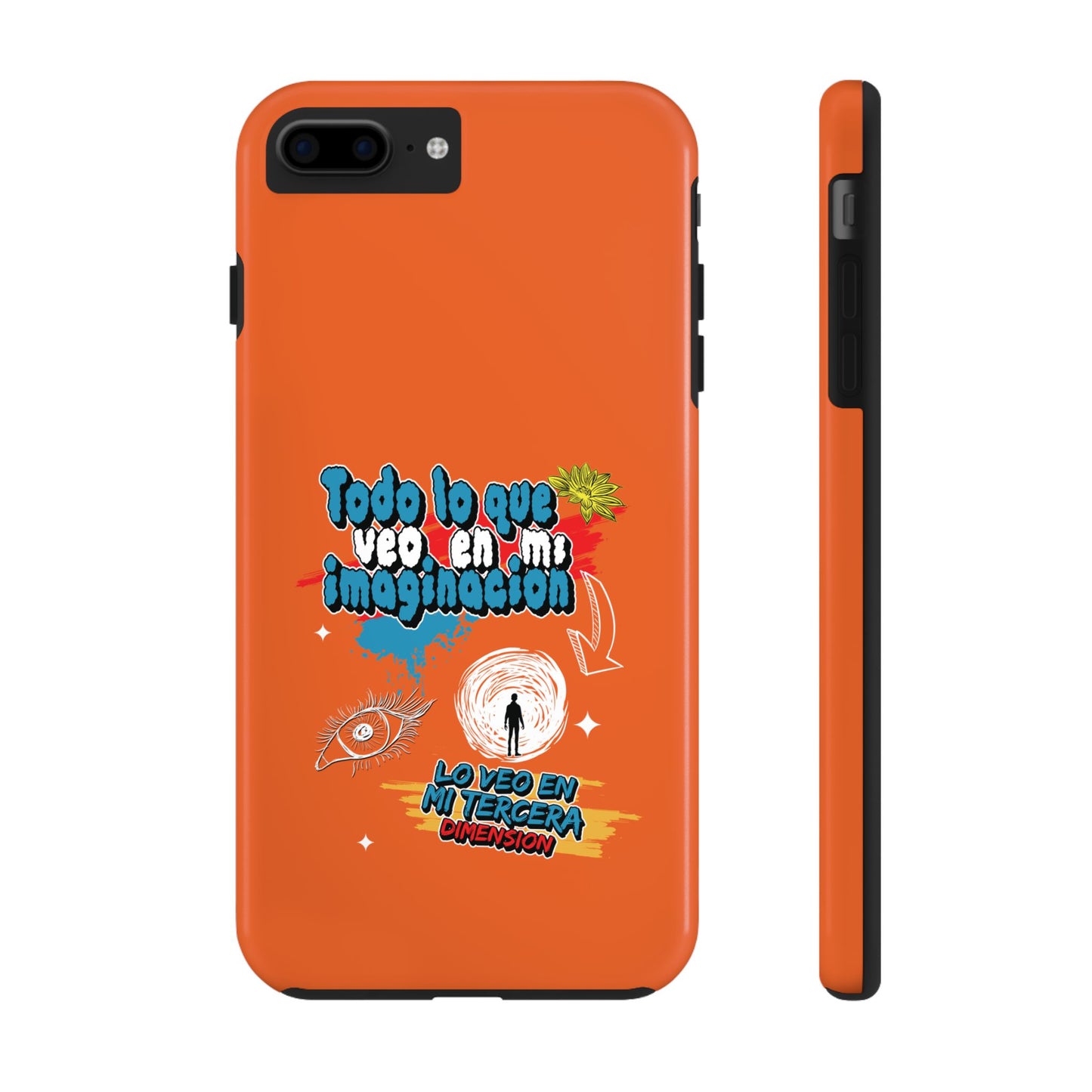 Funda para teléfono "Todo lo que veo en mi imaginación" - Naranja
