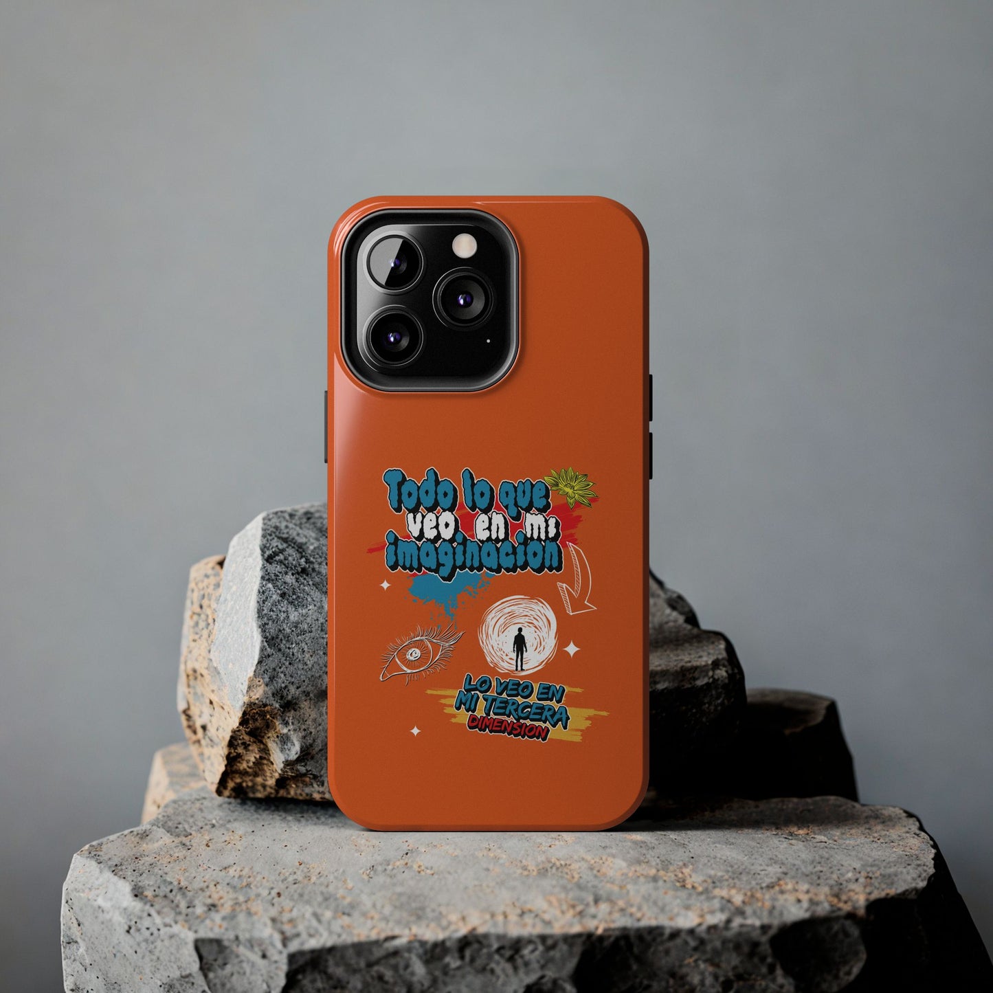 Funda para teléfono "Todo lo que veo en mi imaginación" - Naranja