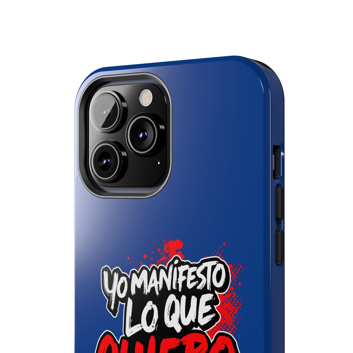 Funda para teléfono "Yo manifiesto lo que quiero" - Azul