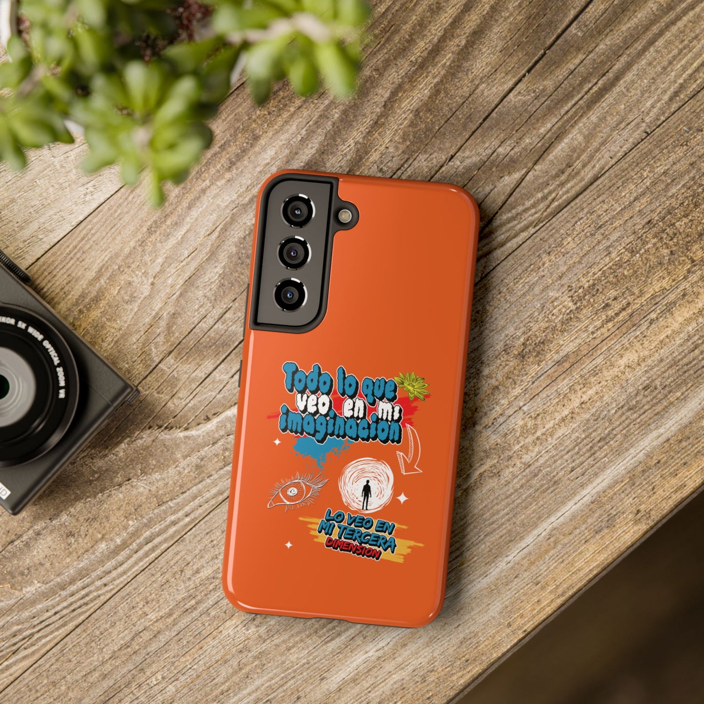 Funda para teléfono "Todo lo que veo en mi imaginación" - Naranja