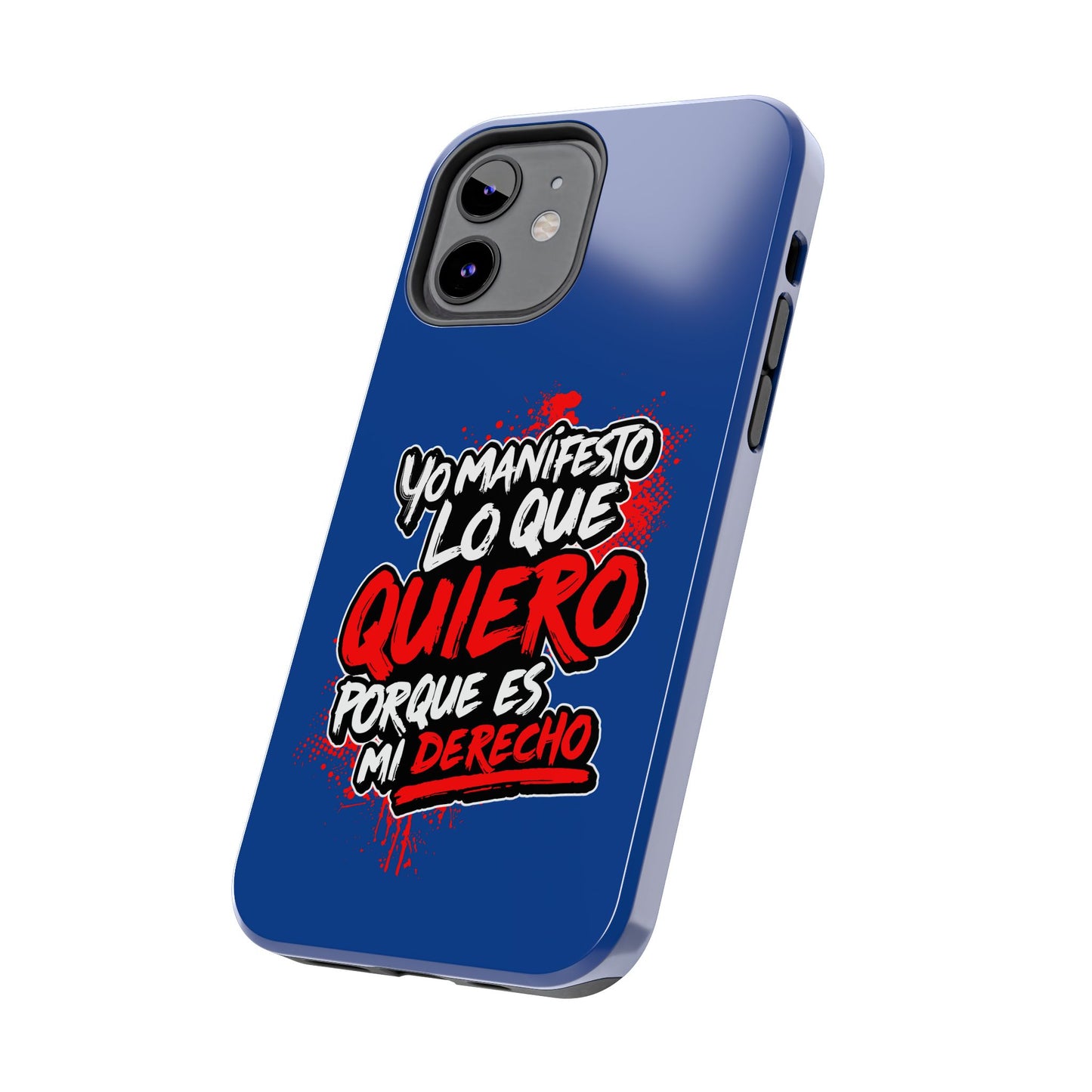 Funda para teléfono "Yo manifiesto lo que quiero" - Azul