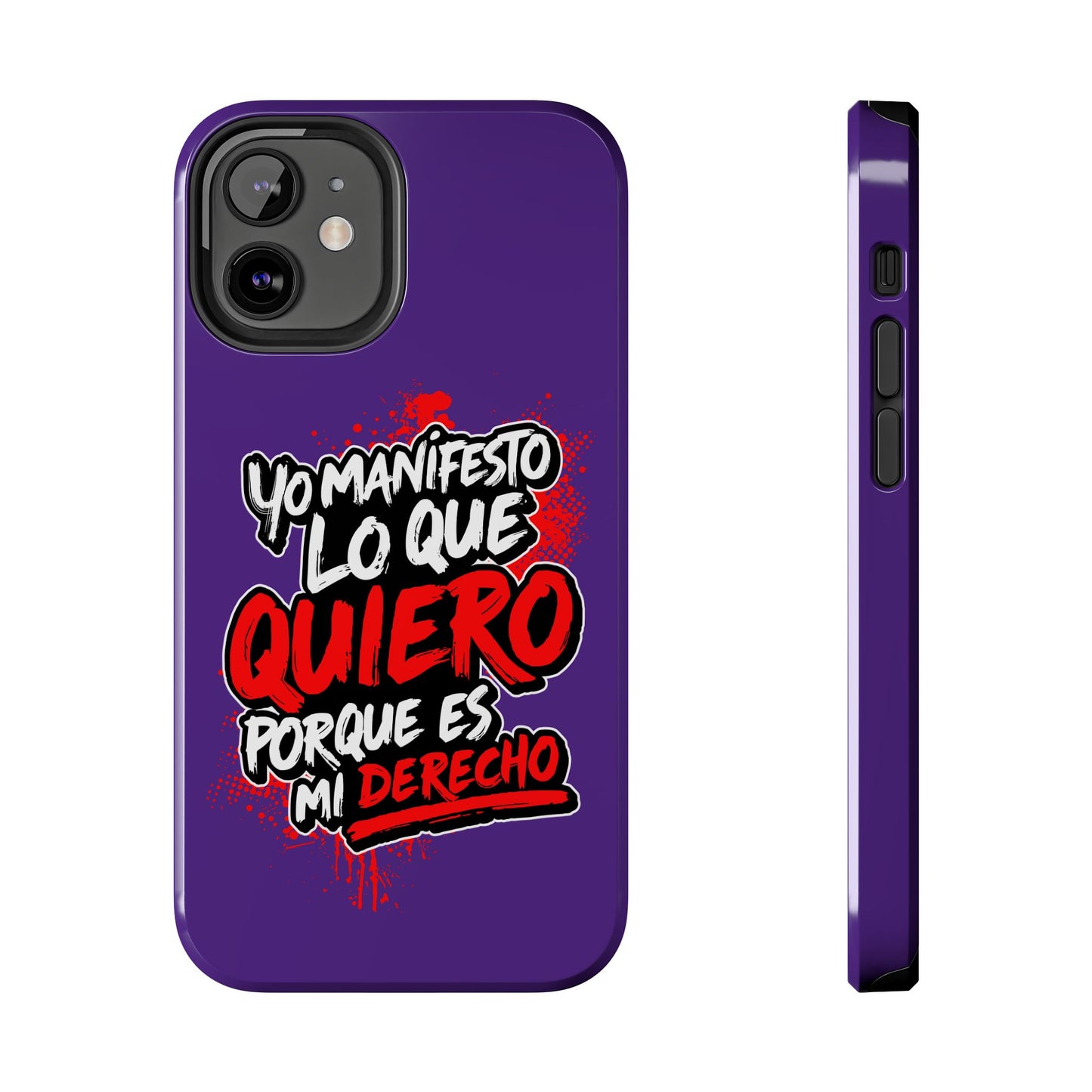 Funda para teléfono "Yo manifiesto lo que quiero" - Violeta