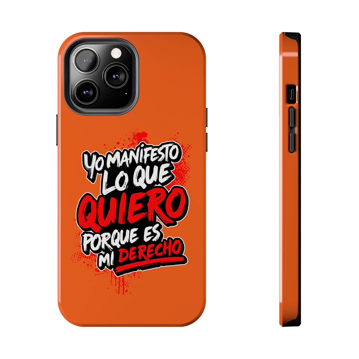 Funda para teléfono "Yo manifiesto lo que quiero" - Naranja