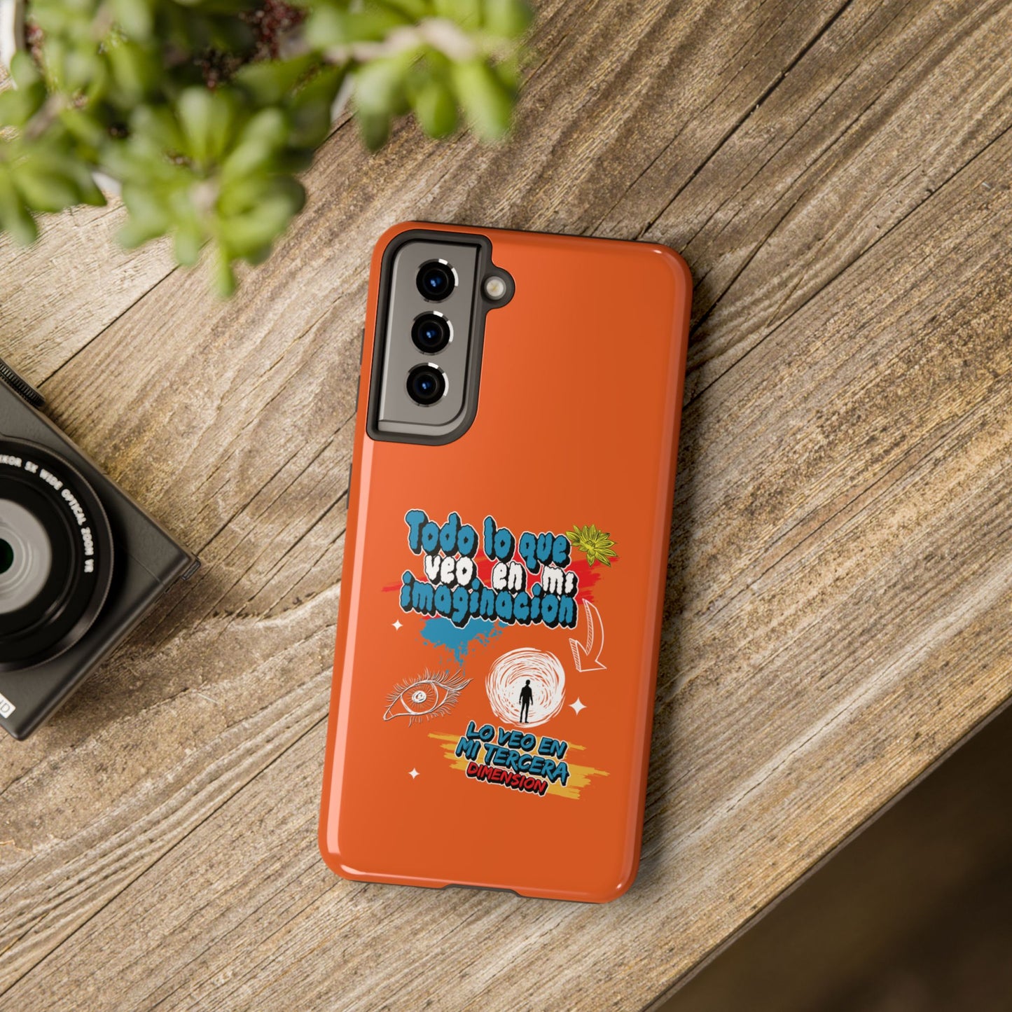 Funda para teléfono "Todo lo que veo en mi imaginación" - Naranja