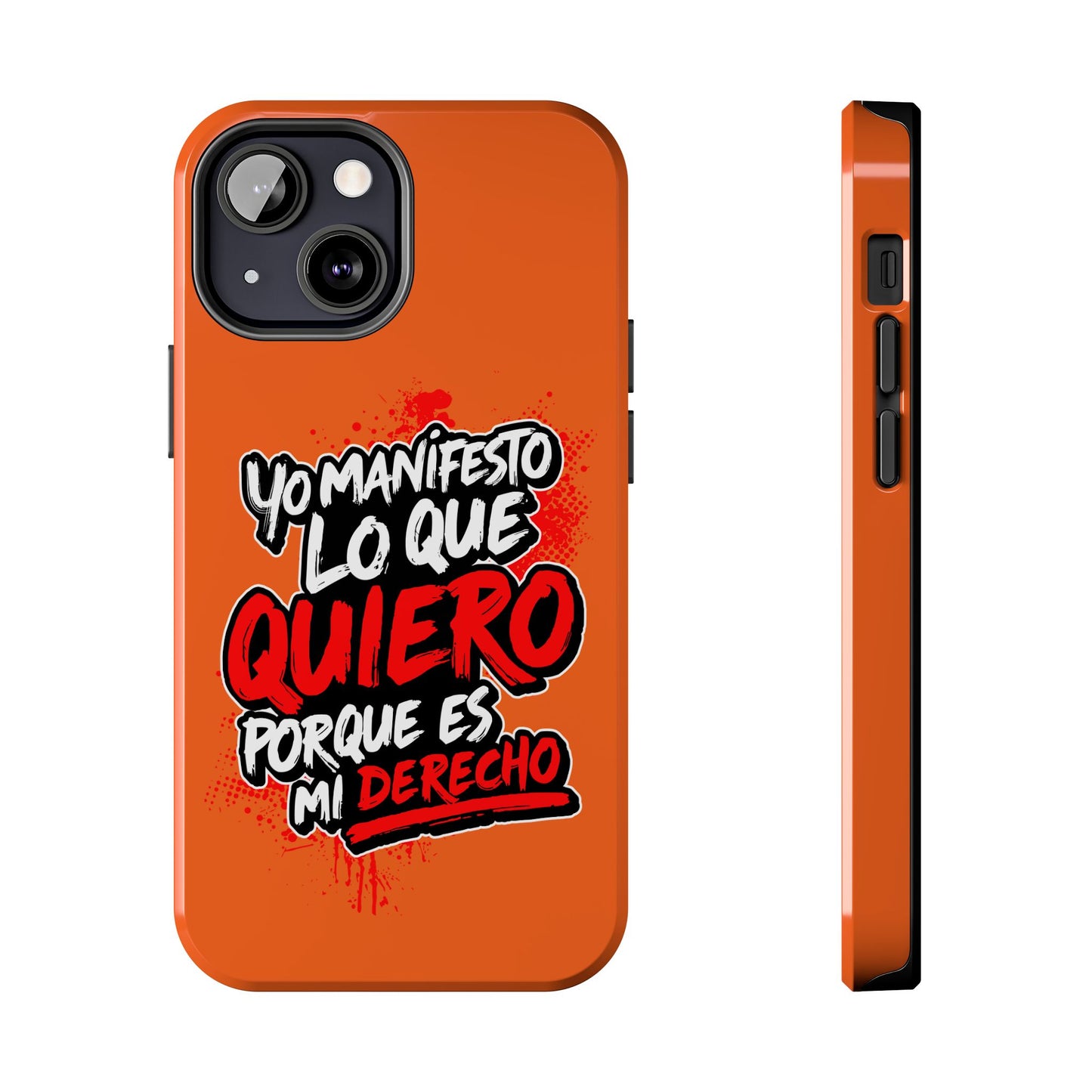 Funda para teléfono "Yo manifiesto lo que quiero" - Naranja