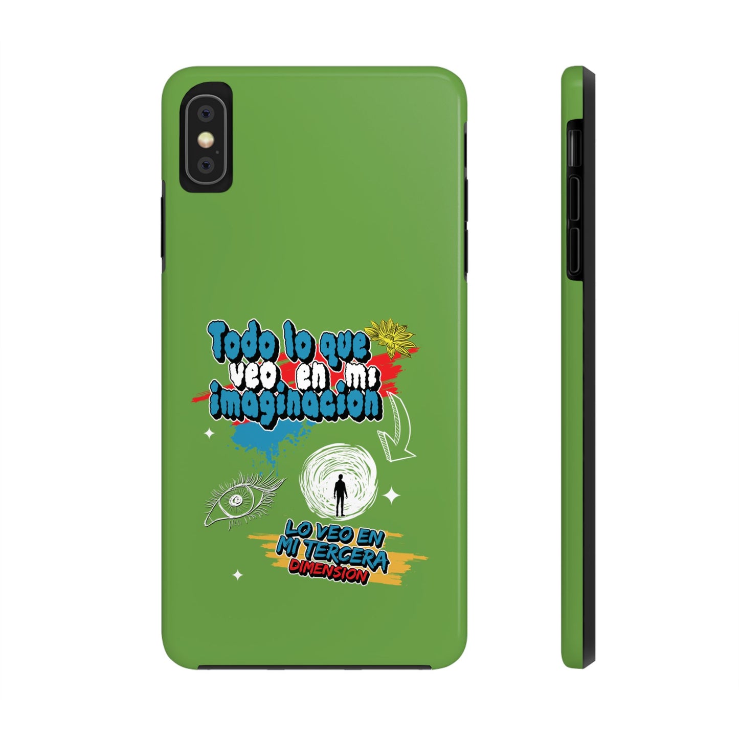 Funda para teléfono "Todo lo que veo en mi imaginación" - Verde