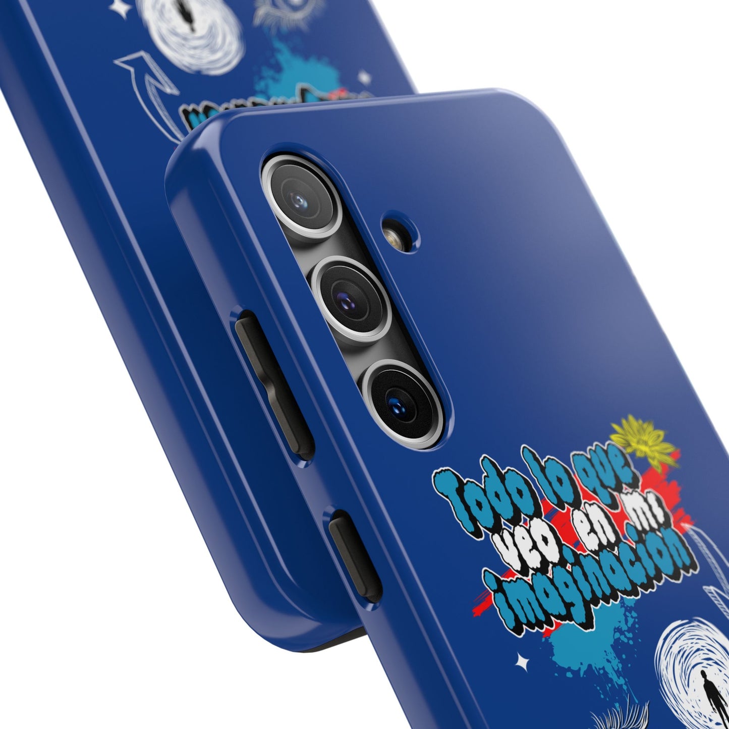 Funda para teléfono "Todo lo que veo en mi imaginación" - Azul