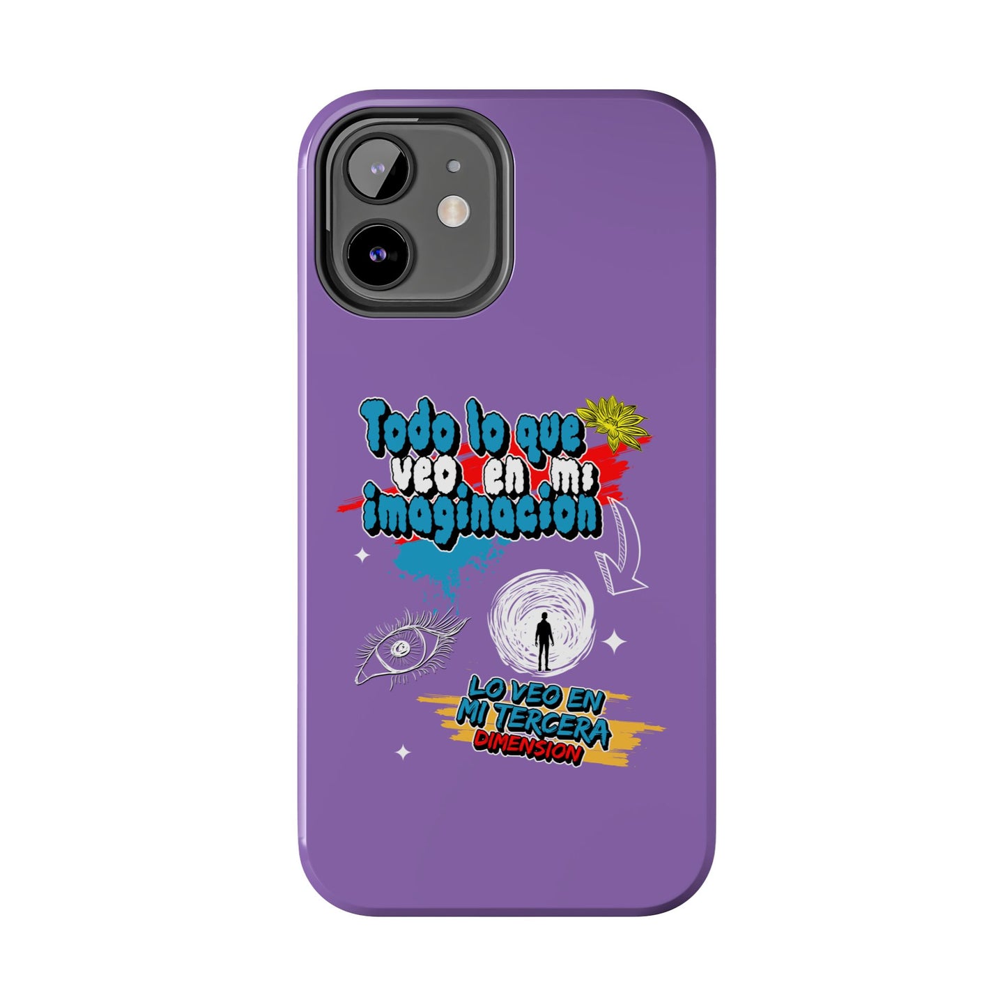 Funda para teléfono "Todo lo que veo en mi imaginación" - Lila