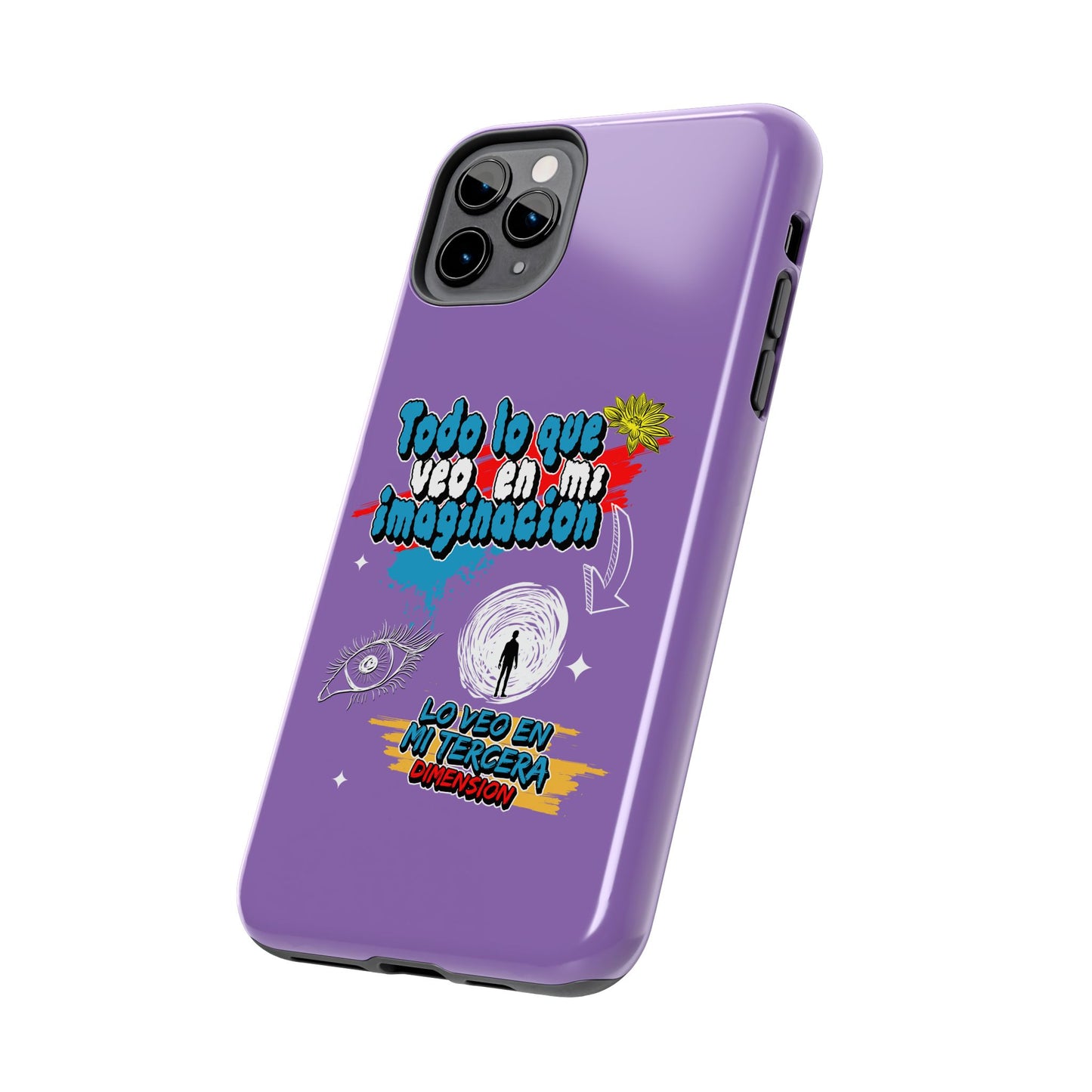 Funda para teléfono "Todo lo que veo en mi imaginación" - Lila