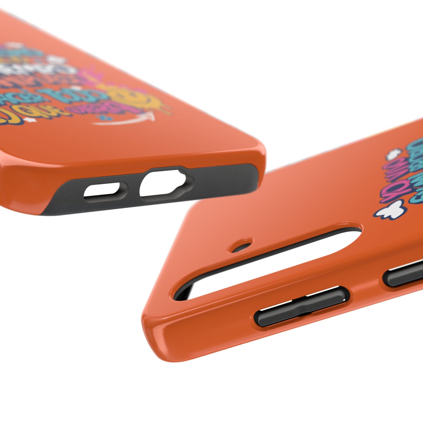 Funda para teléfono "Yo vivo en propio espacio y tiempo" - Naranja