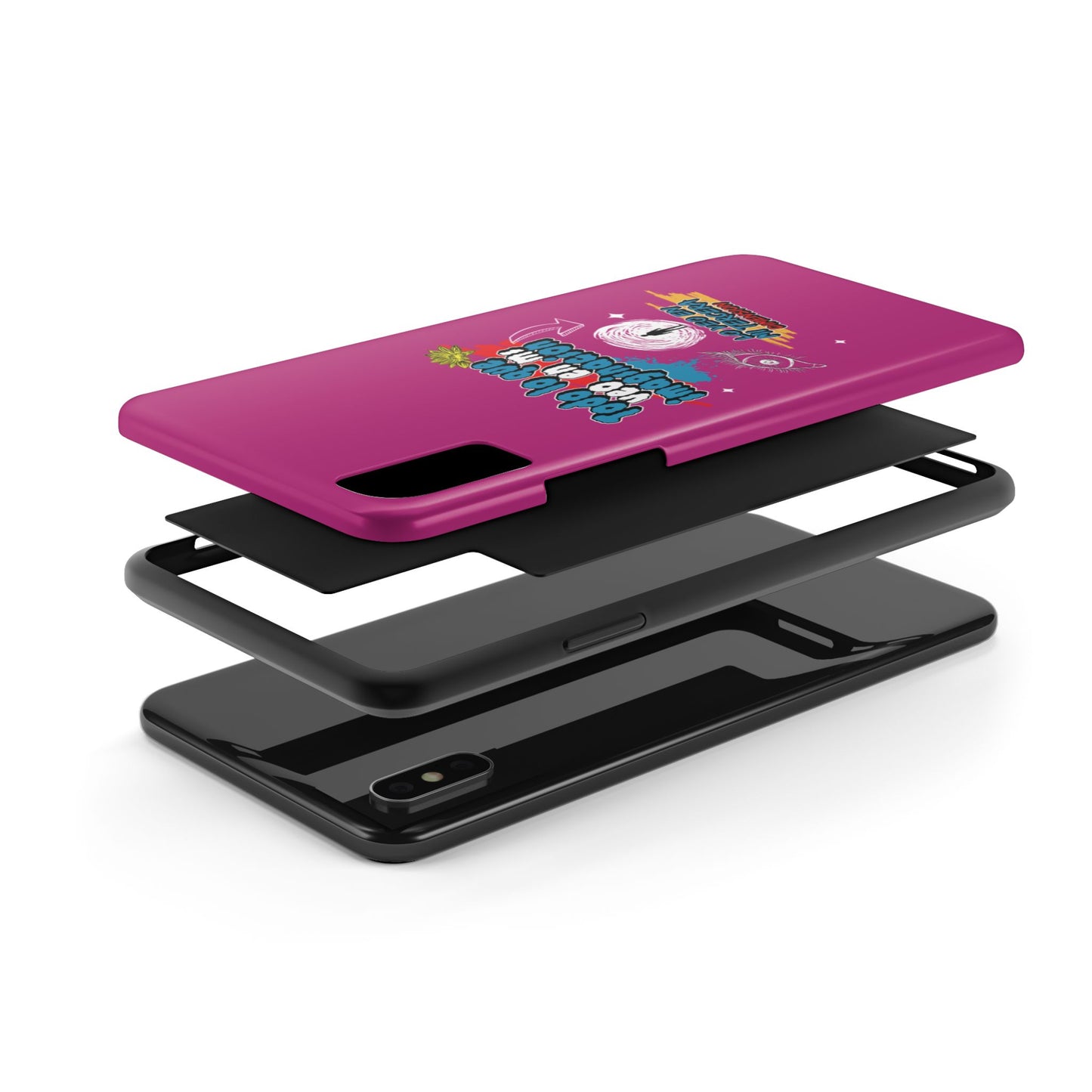 Funda para teléfono "Todo lo que veo en mi imaginación" - Fucsia