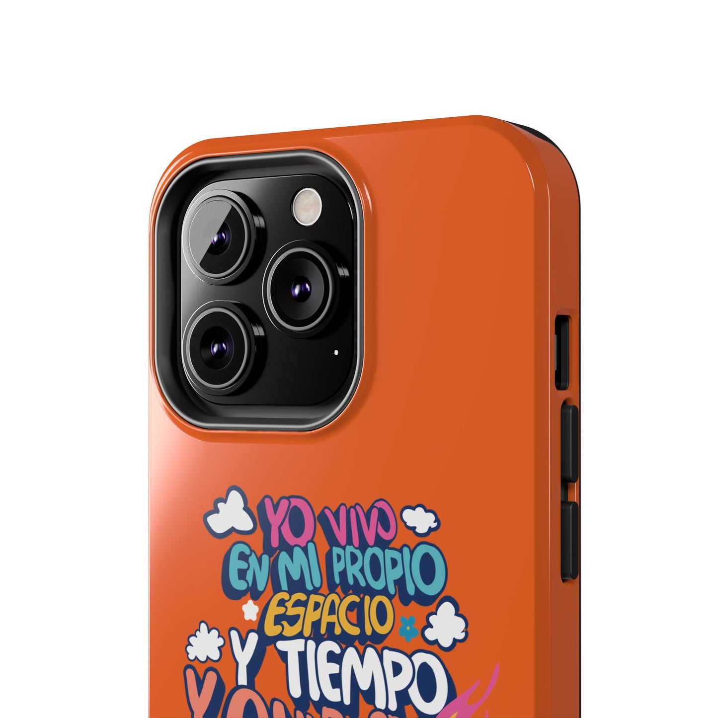 Funda para teléfono "Yo vivo en propio espacio y tiempo" - Naranja