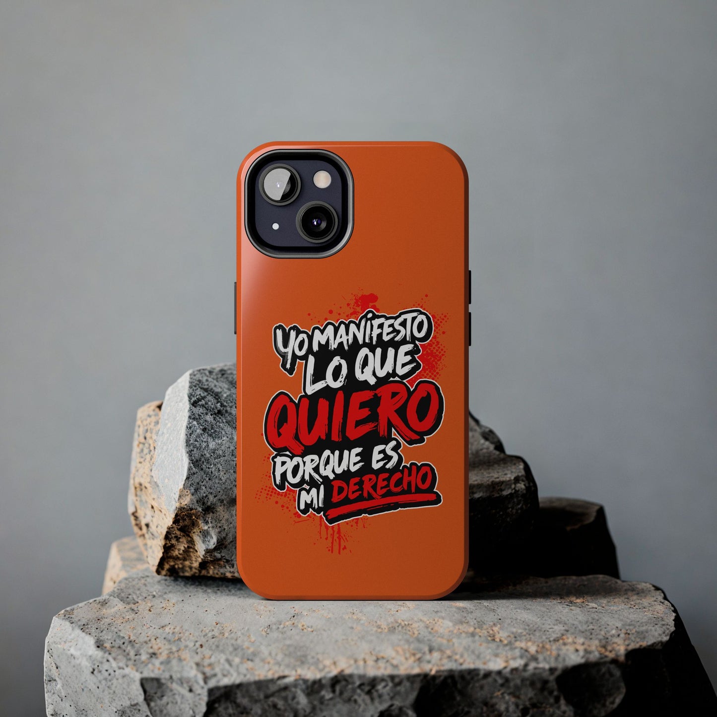 Funda para teléfono "Yo manifiesto lo que quiero" - Naranja