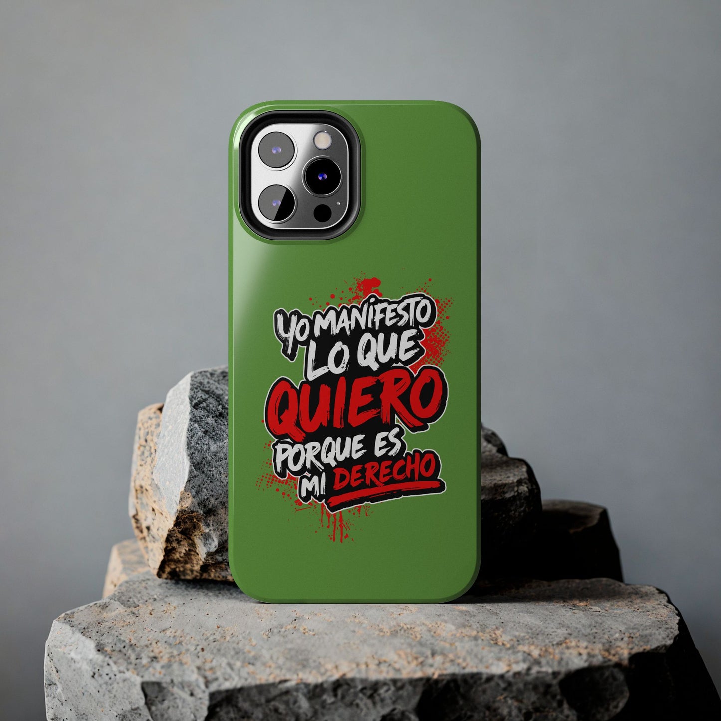 Funda para teléfono "Yo manifiesto lo que quiero" - Verde