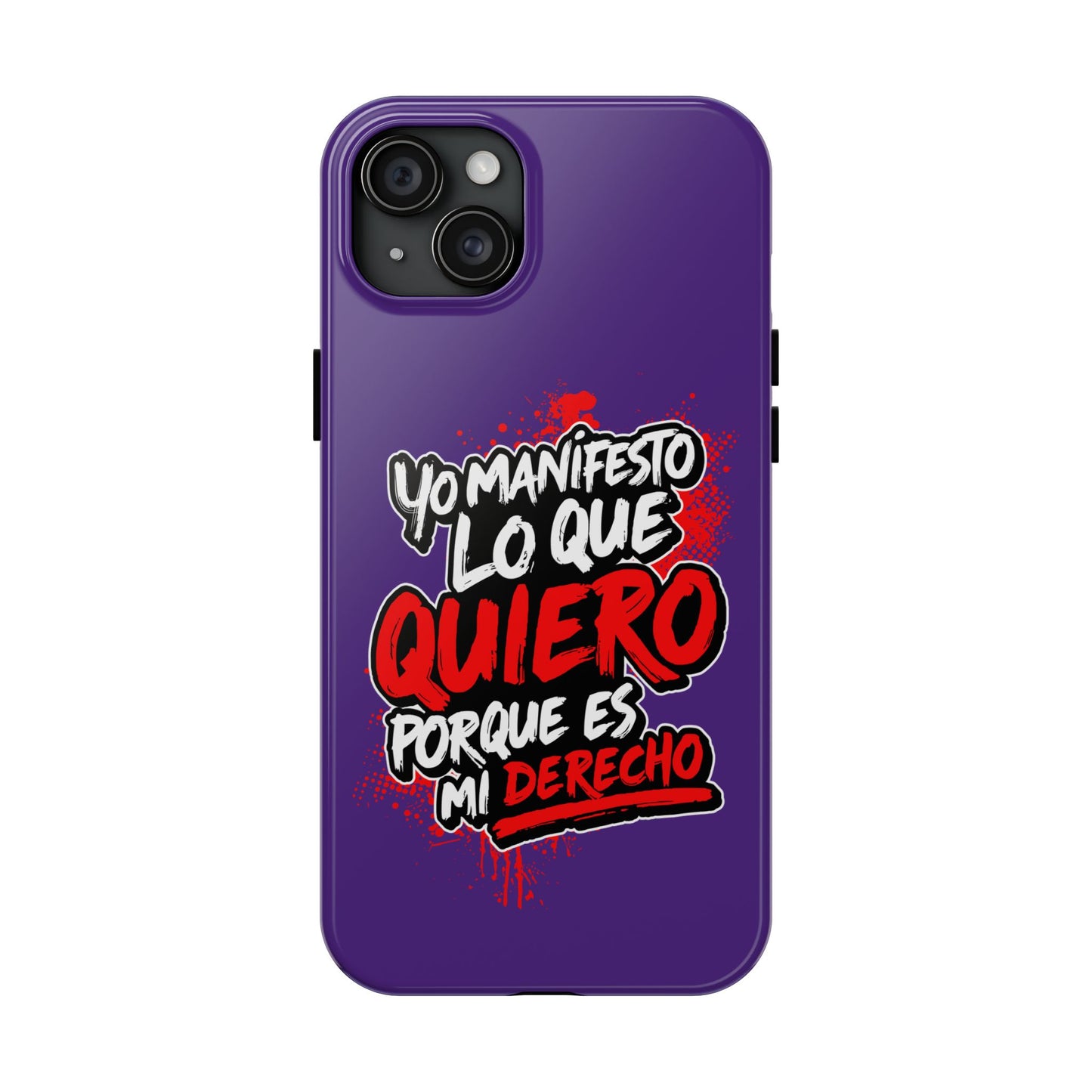 Funda para teléfono "Yo manifiesto lo que quiero" - Violeta