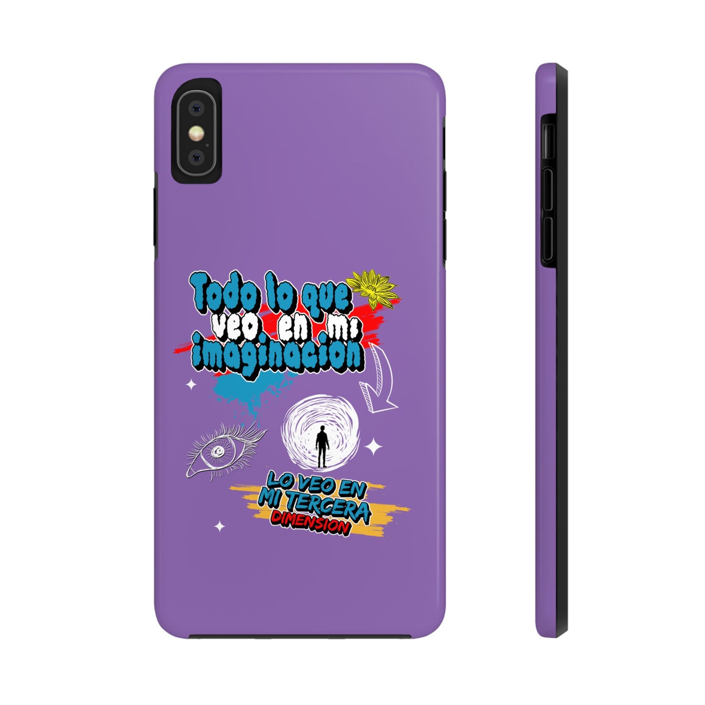 Funda para teléfono "Todo lo que veo en mi imaginación" - Lila