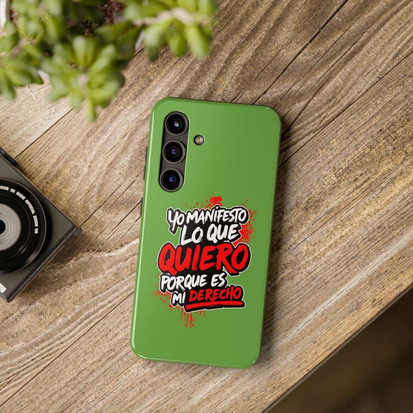 Funda para teléfono "Yo manifiesto lo que quiero" - Verde