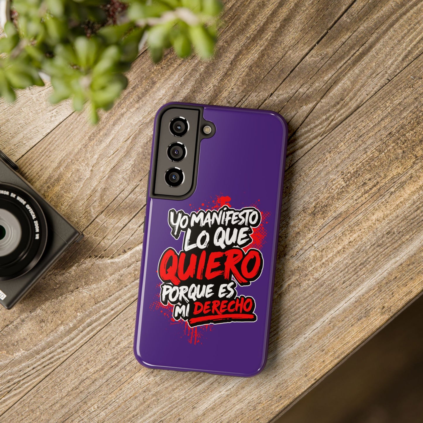 Funda para teléfono "Yo manifiesto lo que quiero" - Violeta