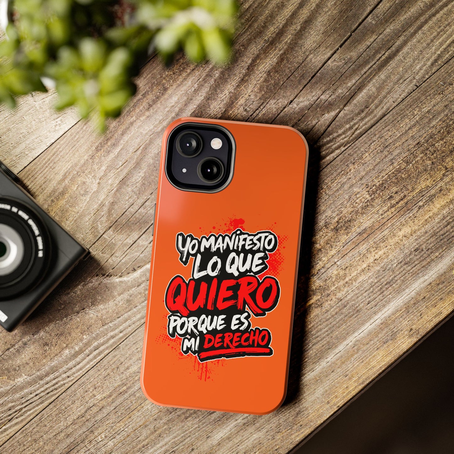 Funda para teléfono "Yo manifiesto lo que quiero" - Naranja