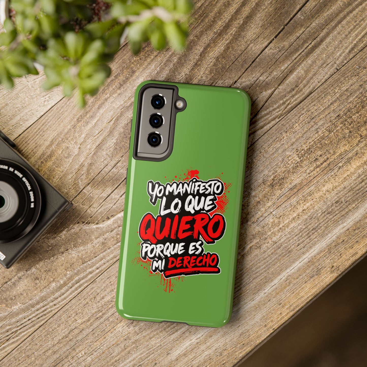 Funda para teléfono "Yo manifiesto lo que quiero" - Verde