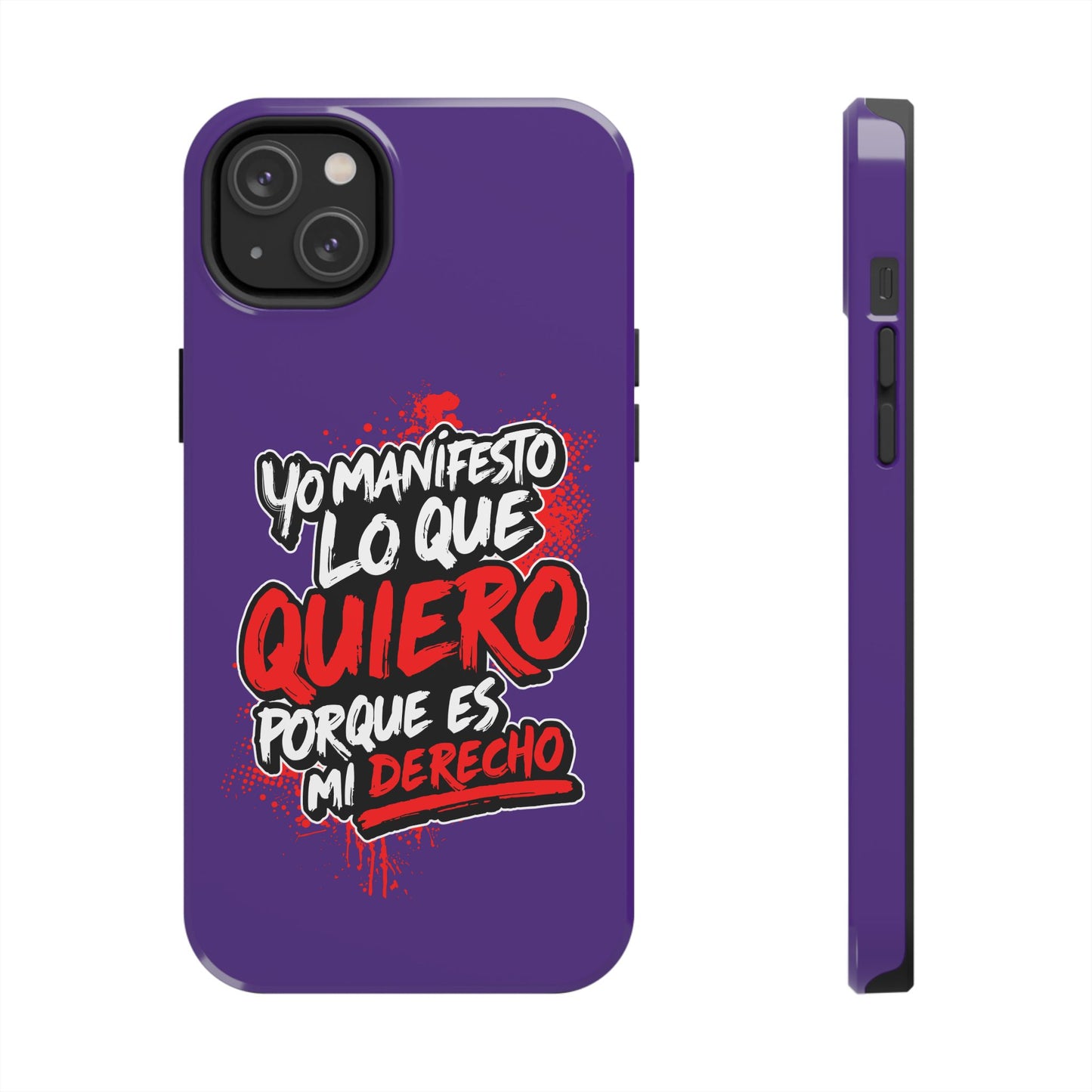 Funda para teléfono "Yo manifiesto lo que quiero" - Violeta